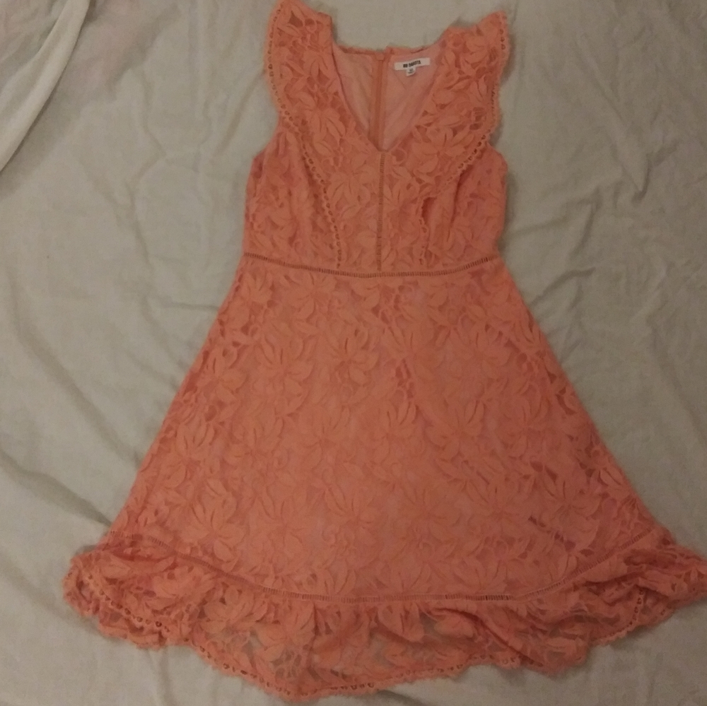 BB Dakota Orange Lace Dress